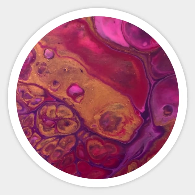 Pink Passion / Acrylic Pouring Sticker by nathalieaynie